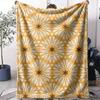 Retro Sunburst Throw Soft Flannel AC Blanket Lightweight Summer Nap Throw Cozy  Blanket for Sofa Bed Travel Home