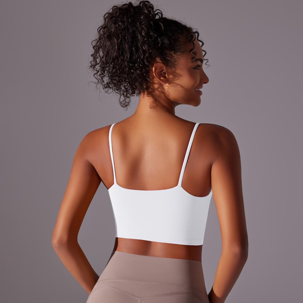 Auroth Sleeveless Sports Vest Women Shockproof Yoga Bra Push Up Gym Workout Crop Top Solid Color Fitness Top