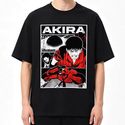Summer Hot Sale Japanese Anime Akira Graphic T-shirt Unisex Fashion Trendy T-shirt Hip Hop Streetwear Oversized Casual T-shirt
