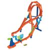 Hot Wheels Eight Jump Playset Vehicle Toy Twin Course with 1 Mini Car Ages 5 and Up Orange HMB15