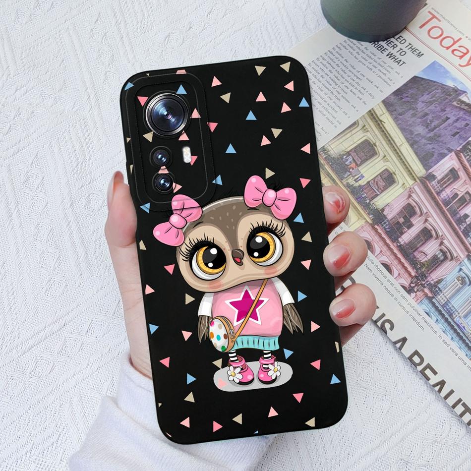 For Xiaomi 12 Pro Lite Ultra Phone Cases Butterfly Cat Heart Liquid Silicone Camera Protection Shell Cover For Xiaomi12 Bumper