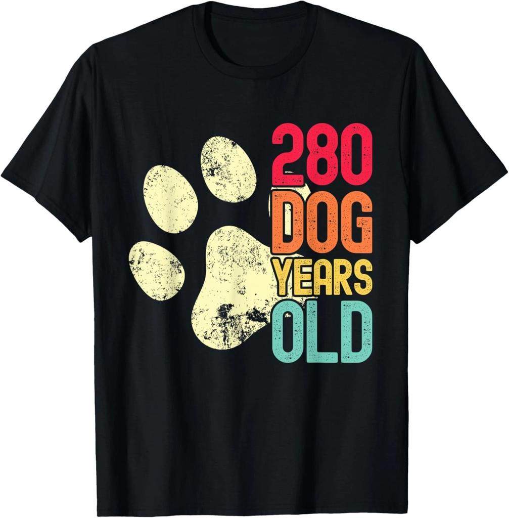 280 Dog Years Old Funny Dog Lovers 40th Birthday Tee Gift Unisex T-Shirt