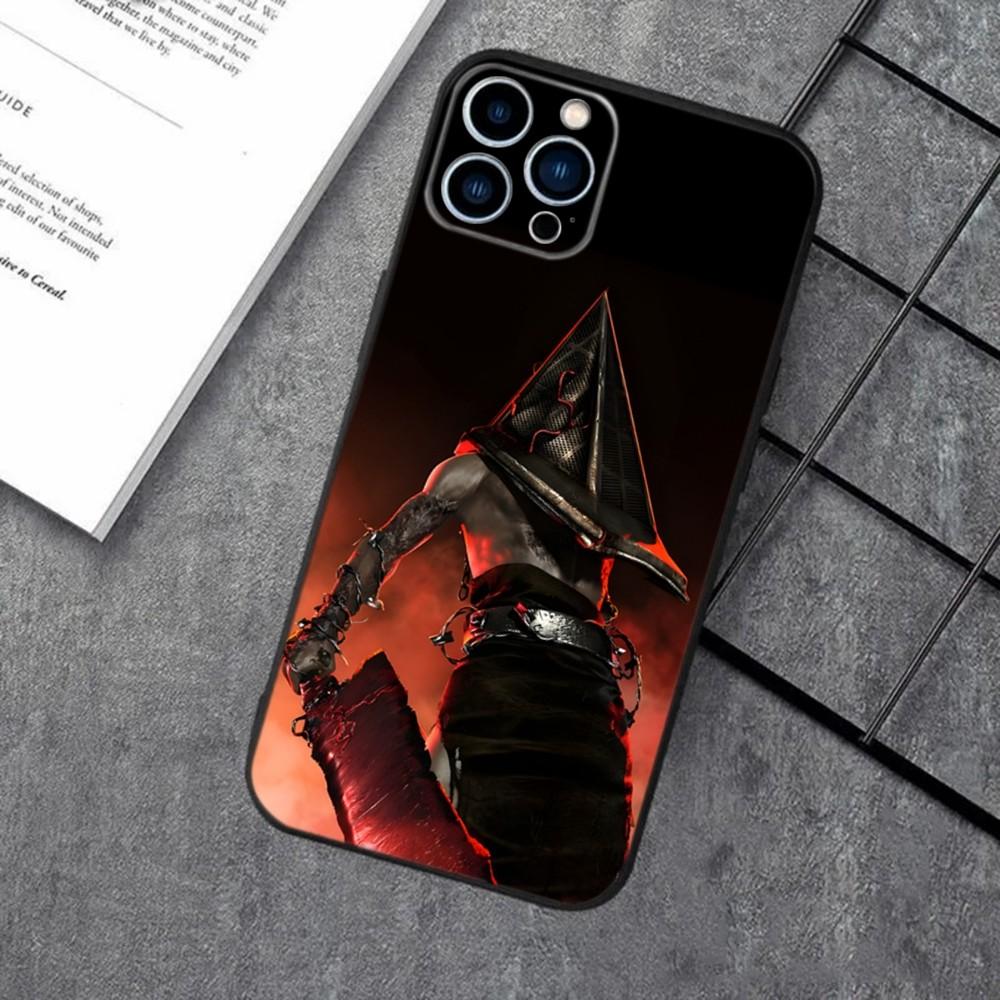 S-Чехол для телефона Silent Hill Horror для Apple iPhone 15,14,13,12,11,XS,XR,X,8,7,Pro,Max,Plus,mini Силиконовый Черный Чехол