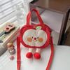 Girl cute canvas shoulder bag women funny small handbag