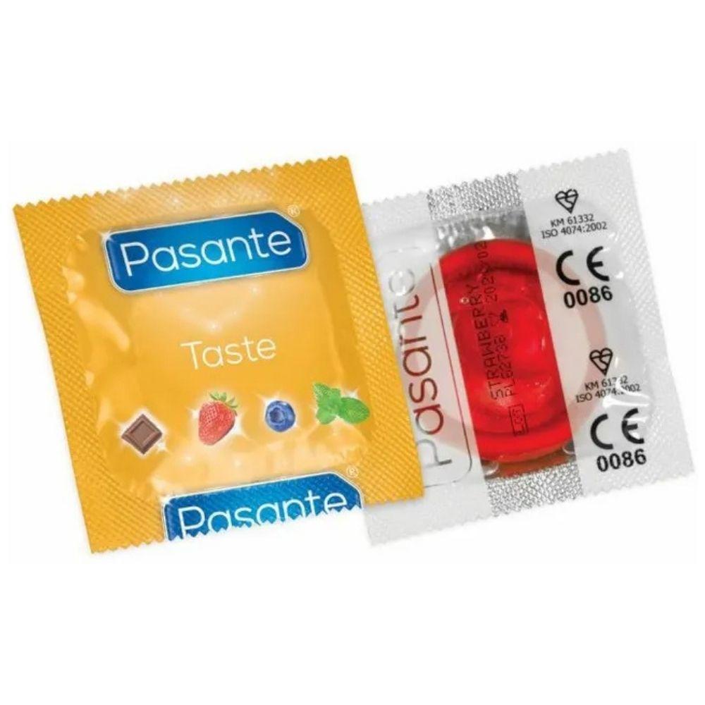 Pasante Taste Flavored Condoms 12 Pack - Assorted Flavors
