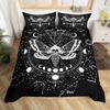 Gothic Decor Comforter Set Twin Size Boys Boho Moth Down Comforter Men Gothic Sugar Skull Comforter Galaxy Starry Sky Halloween Gothic Beddi