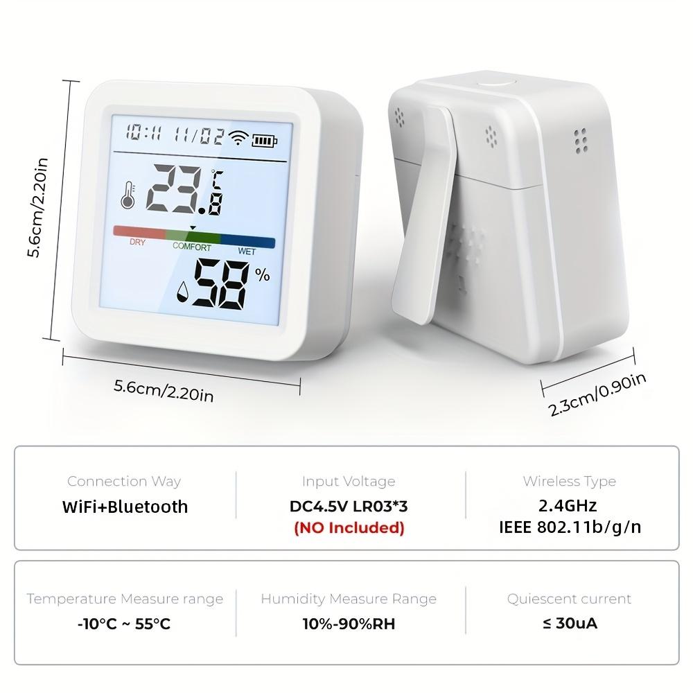 WiFi датчик температуры и влажности Tuya, умный термометр и гигрометр с подсветкой для умной жизни, поддерживает Alexa и Google Home.