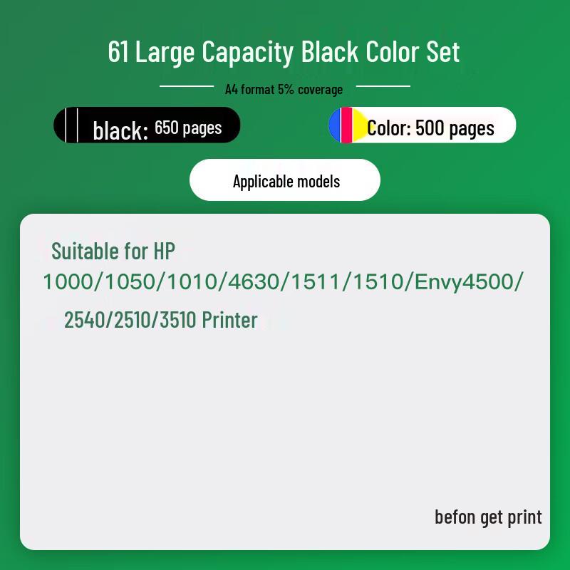 Befon 61XL Compatible Ink Cartridge