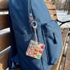 9-Key Square Fidget Keychain Christmas  Tree Button Decompression Toy  Kids Bag Pendant