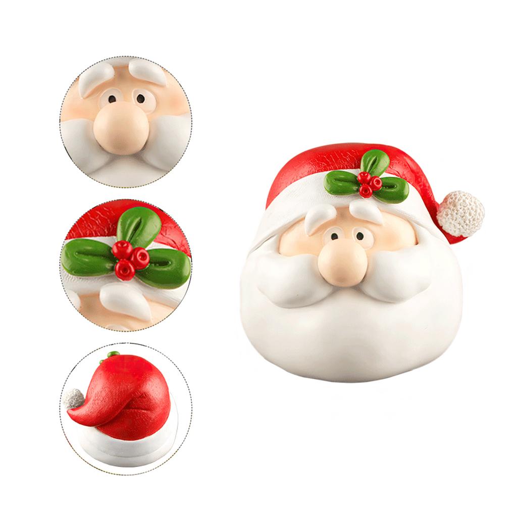 Santa Snowman Elk Resin Model Christmas Figurine Garden Decor DIY Accessories Desktop Home Decorations Miniature Statue