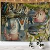 Hieronymus Bosch Garden Of Earthly Delights Tapestry Wall Art Decor Paintings Retro Tapestries Aesthetic Room Decoration Posters