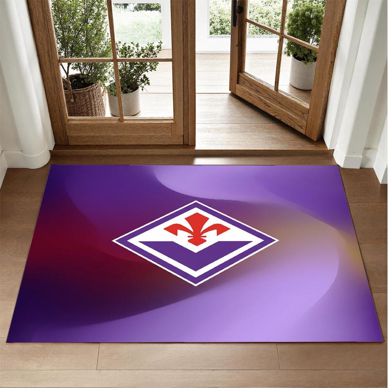 Fiorentina FC Design Crystal Velvet Rug Soft Decorative Mat for Bedroom Entrance