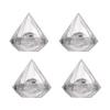 12Pcs Diamond Shaped Candy Boxes Thick Ps Plastic Wedding Favor Containers 7x7cm Party Ornament Gift Box Favor Boxes