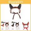 Adorable Costume Pet Accessory Set With Horned Headband And Cute Wig Parties For