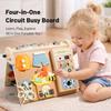 4 в 1 Circuit Busy Boards Деревянный Монтессори Обучающий Переключатель Светодиодный Свет Busyboard Сенсорные Игрушки для Дошкольного Обучения