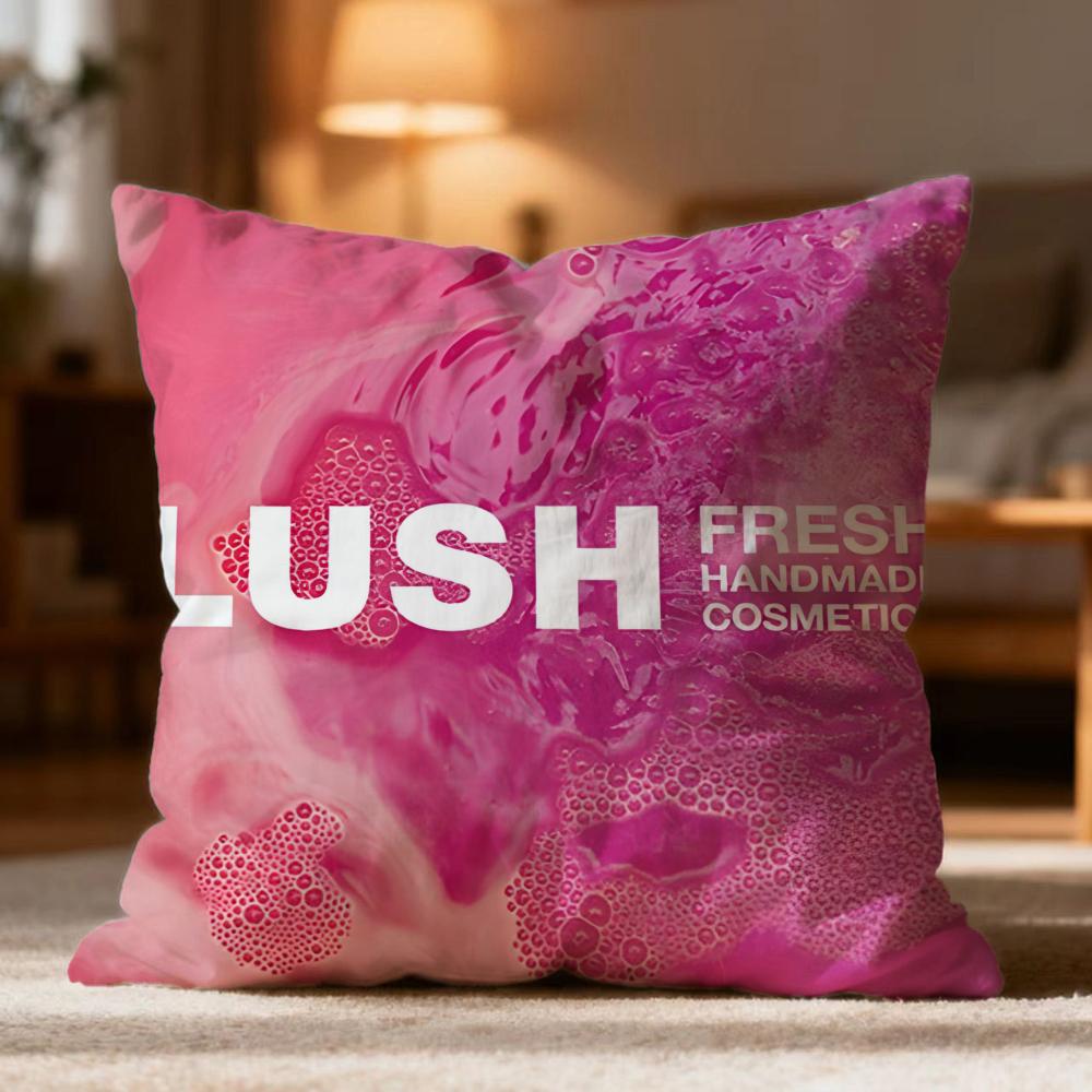 Fashion L-Llushed Cushion Cover Soft Washable Pillow Case Multi-Scene for Couch Bed Travel Office Use