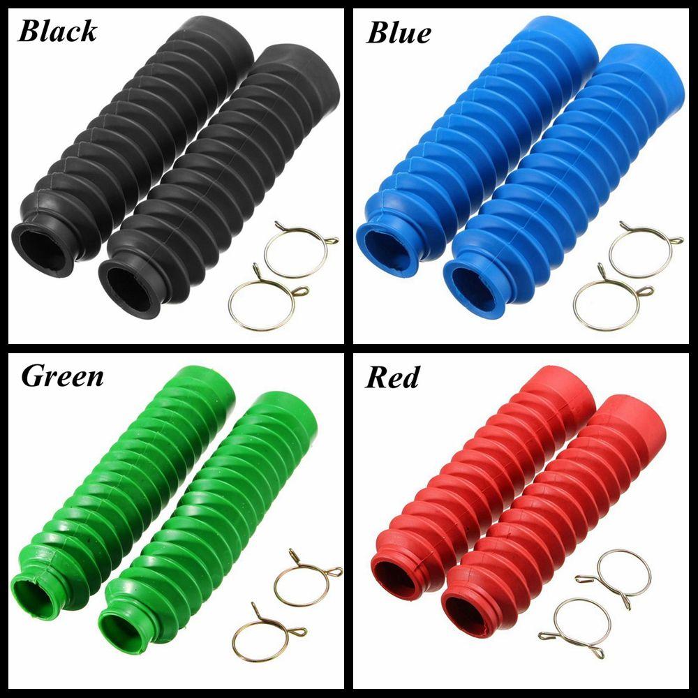 1Pair Fashion Universal New Front Fork Cover Motorcycle Rubber Protector Gaiters Boots Case