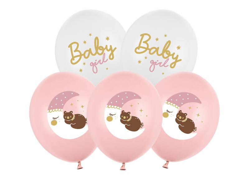 Balony Lateksowe Baby Girl, 30Cm, 6Szt.