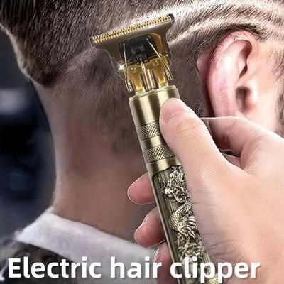 Электрическая беспроводная машинка для стрижки волос, профессиональный парикмахерский триммер для мужчин, машинка для стрижки волос, бритва, зажигалка для бороды