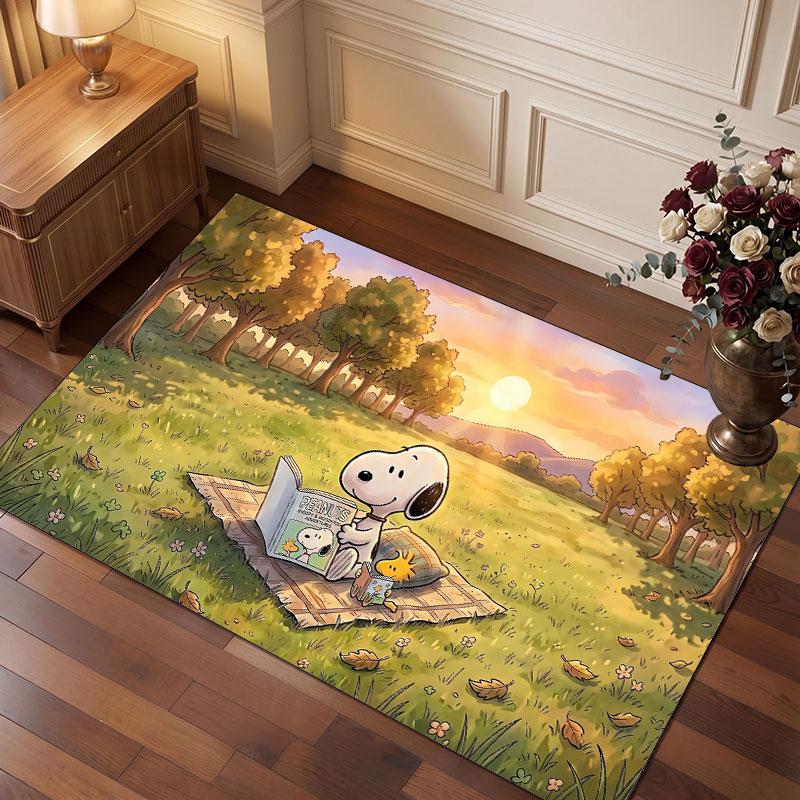 Snoopy Peanuts Rug Soft Thick Non Slip Floor Carpet for Bedroom Living Room Home Decor