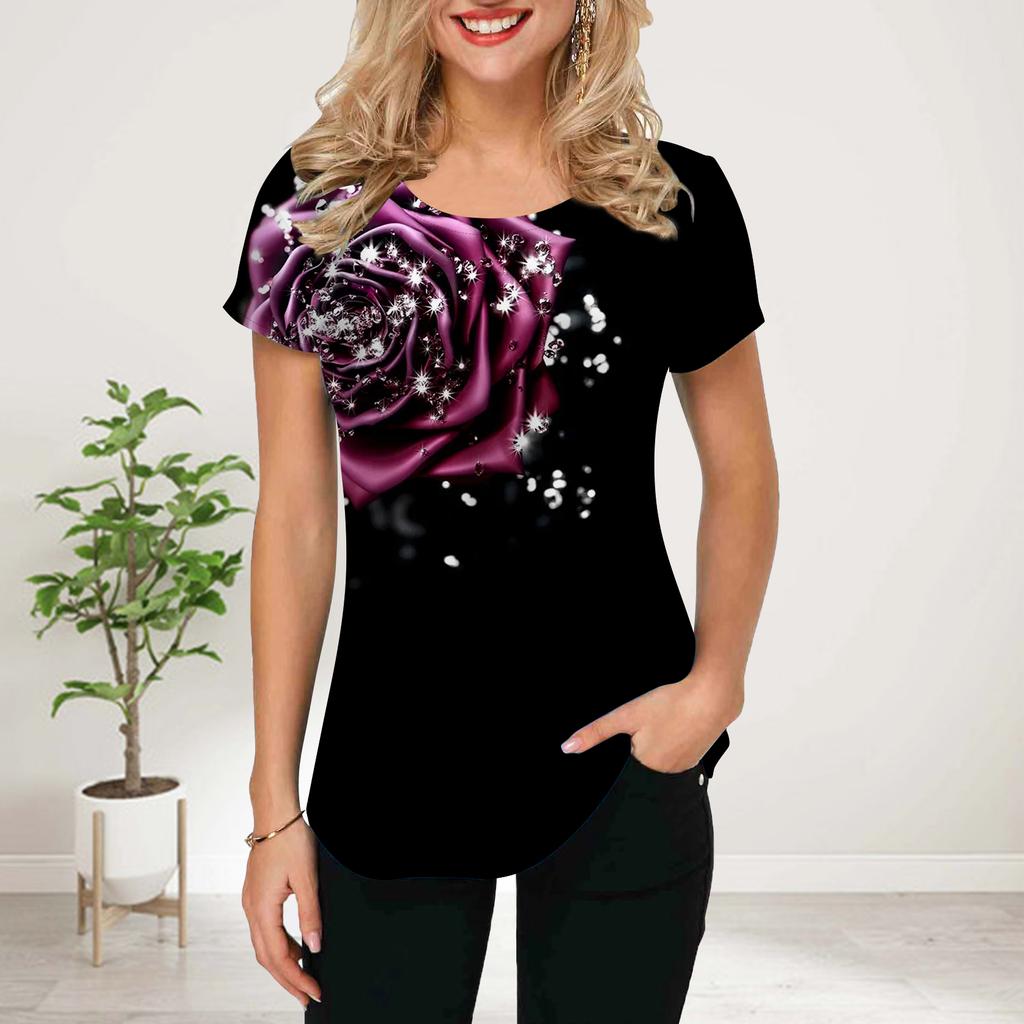 Женская летняя футболка с синим принтом в виде дельфина, футболки с коротким рукавом, повседневные топы с принтом