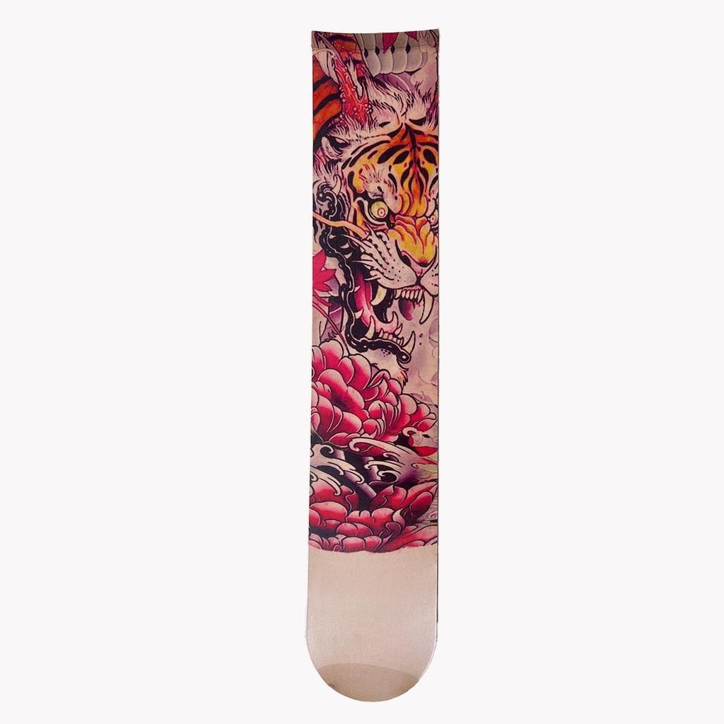 Sunscreen Sleeves Men's Ice Sleeves Flower Arm Tattoo Sleeves Thin Outdoor Riding Hand Sleeves Arm Protectors Sunshade Driving Arm Cover