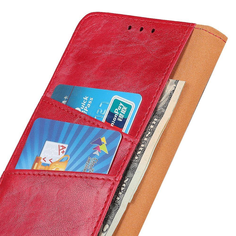 Leather Wallet Case for Oppo A54 5G/A74 5G/A93 5G, Red