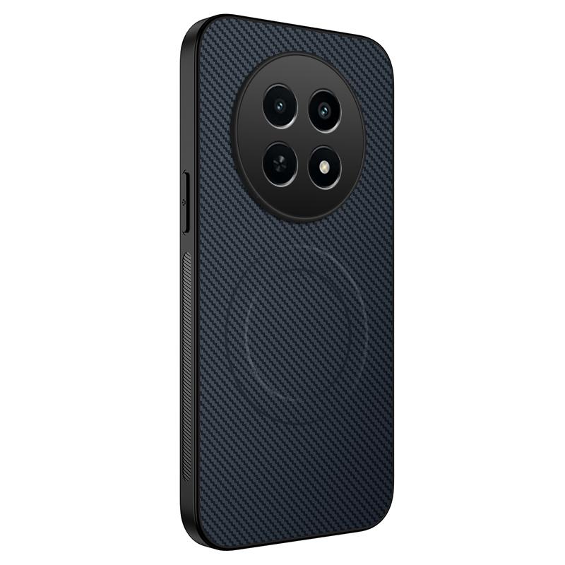 Anti-Drop Carbon Fiber Silicone Soft Phone Case For Realme 13 12X 12 Pro Plus 5G 4G Magnetic Wireless Charging Back Cover Cases