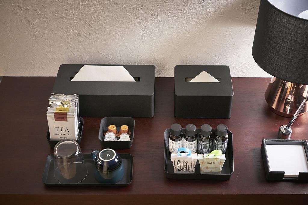 Ямазаки Дзицугё (Ямадзаки) Чехол для салфеток черного цвета: приблизительно. W15.5XD13.5XH7.5см башня 4218