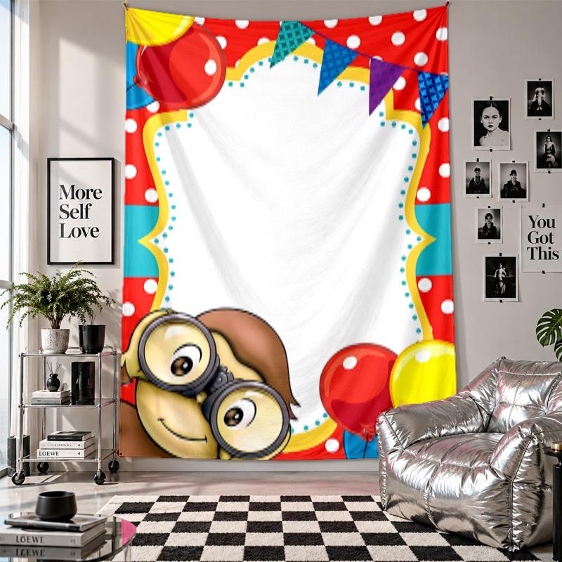Wall TapestryCurious George Art Hanging Cloth Decorative Background Cover for Room Decoration