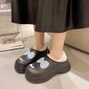 Верхняя одежда на платформе хлопковые туфли женские туфли осень-зима 2025 новые милые домашние бархатные термоноски с бантом обувь