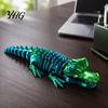 Flexible Body Reptile Toy 3D Printed Articulated Crocodile Toy, Figure, Animal Fidget for Portable Decompression Gadget Stress Relief, Movable Joints