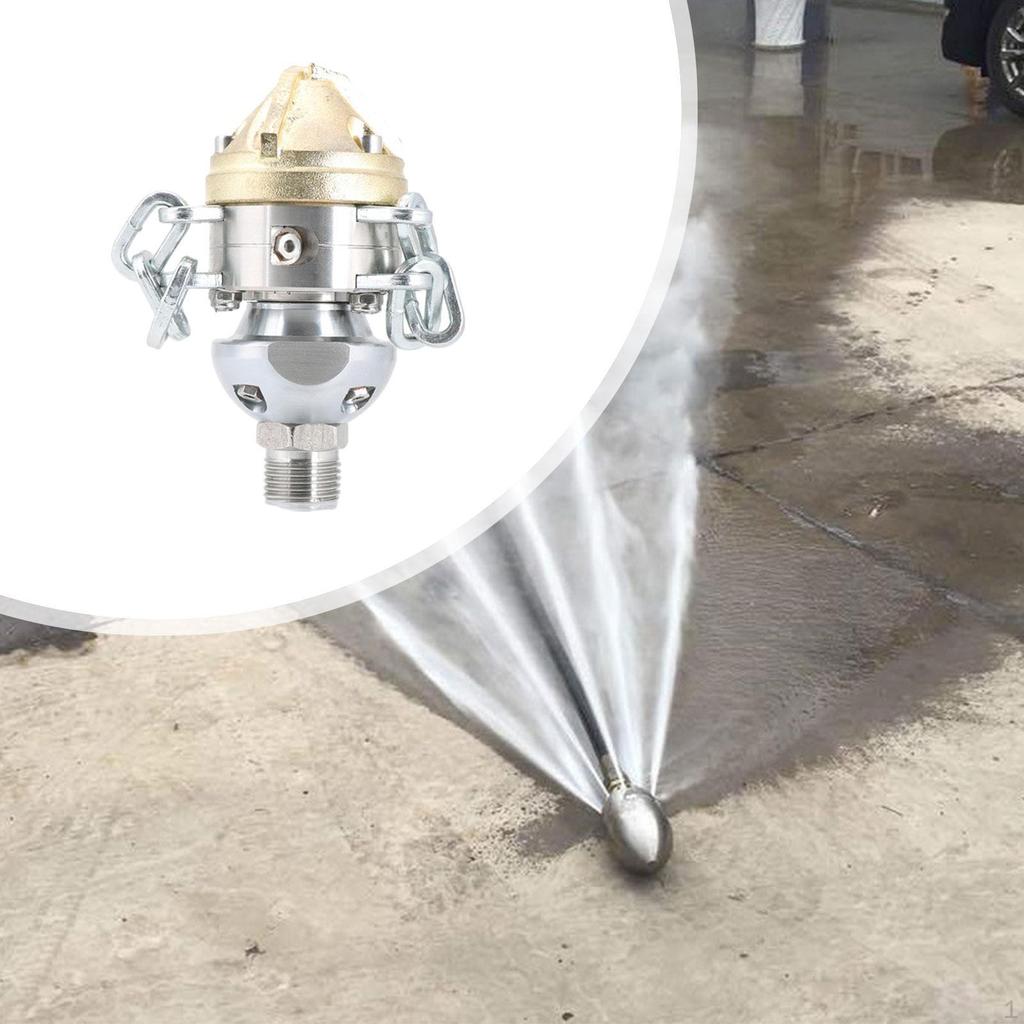 High Pressure Cleaning Machine Rotary Nozzle 1/2 Quick Connector Sewer Dredging Tool Multifunction