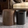 Мусорное ведро для ванной комнаты Круглая мусорная корзина с откидной крышкой Большая вместимость Легко чистить Кухонное мусорное ведро Декорация