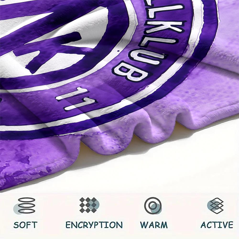 Austria Vienna FC Emblem,pattern Flannel Blanket, High quality Comfortable for All Seasons, Home Decor, Warmth and Comfort, Perfect for Gifts.