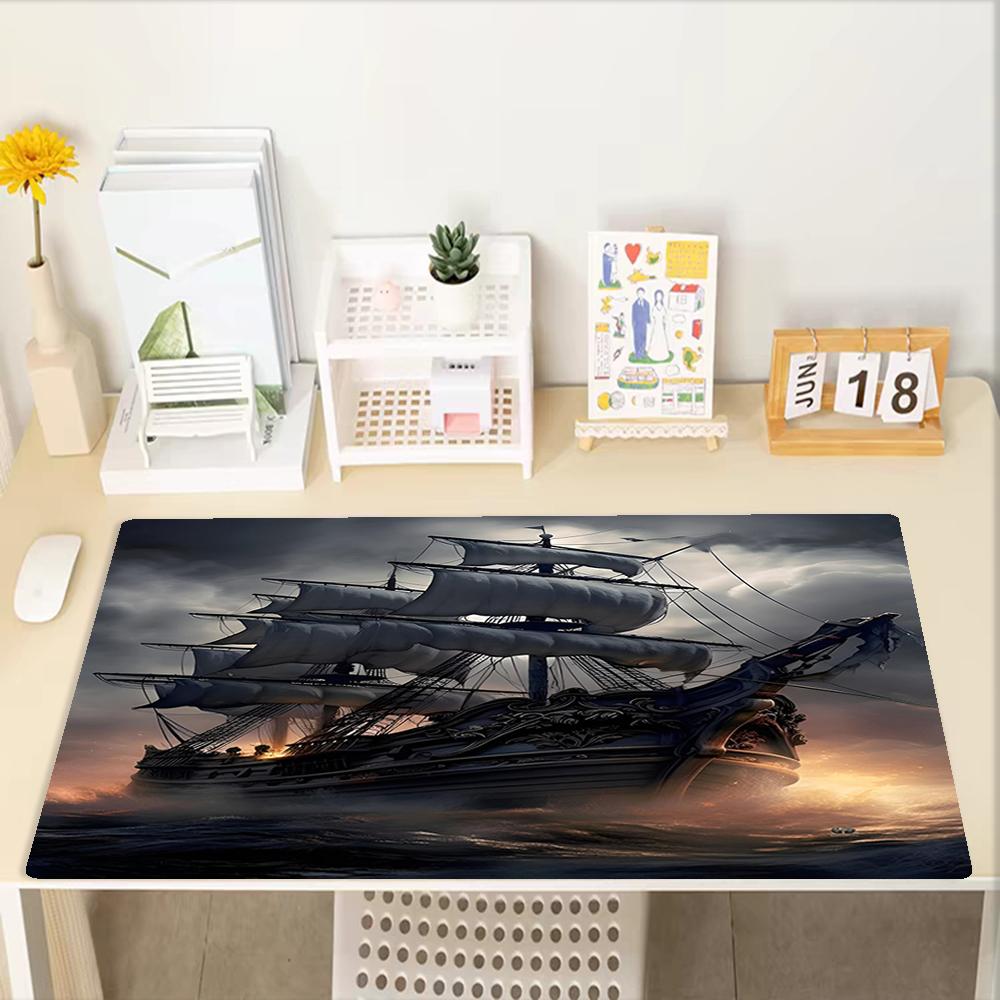 sailboat Theme Mouse Pad, Non Slip Rubber Base, Multifunctional Office & Home Decor, Perfect for Workspace Personalization.