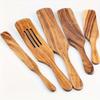5pcs/set Premium Wooden Spatula Set, Durable Kitchen Cooking Utensils, Stylish Handcrafted Solid Wood Turner and Spoons, Cookware Needs Kitchen Stuff