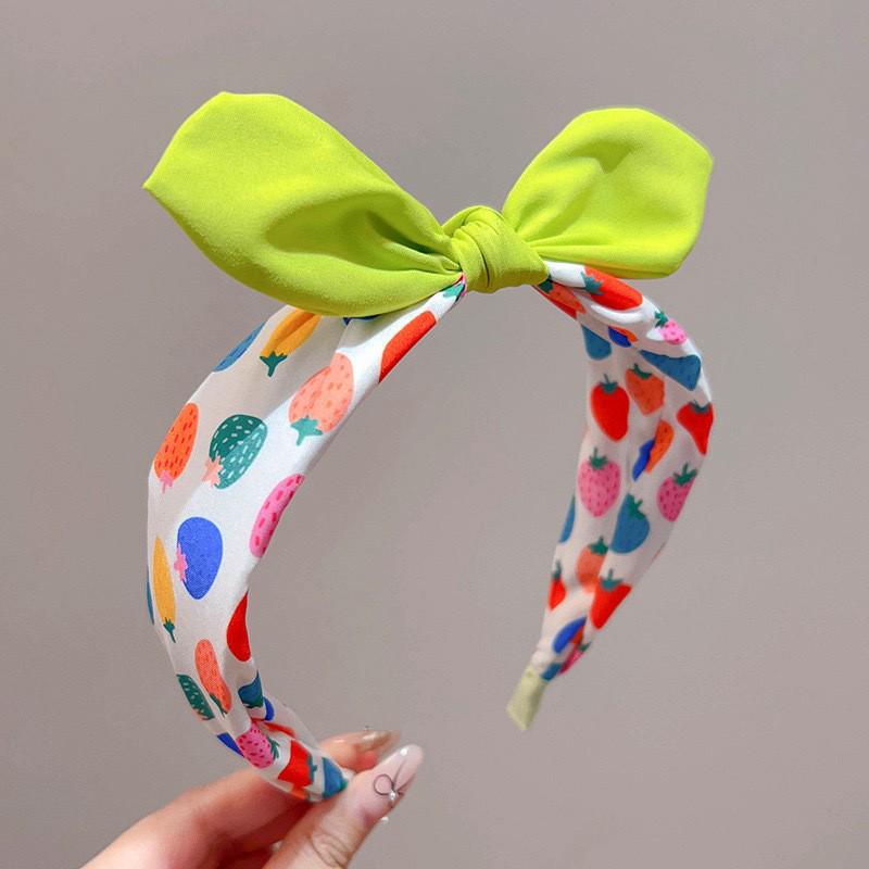 Милая повязка на голову с широкими полями и бантом в горошек для девочек, для милых непослушных волос