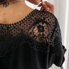 Летние женские новые вязаные крючком кружевные блузки повседневные сексуальные кружевные белые рубашки винтажные элегантные женские свободные топы Blusas 12459
