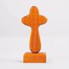 Handicraft Design Wood Cross Statue Magnetic Base Desktop Cross Ornament  Home Decoration