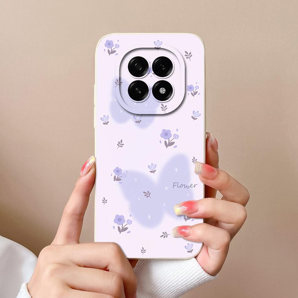 Чехол для телефона Oppo A5 Pro 5G Милый мультяшный задний чехол для Oppo A 5 2025 Полная защита Мягкий жидкий силикон Ударопрочный корпус