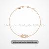 Набор: Браслет подкову с полным бриллиантовым покрытием V Gold Rose Gold и Ожерелье в форме восьмерки