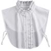 Fashion  Front Tie White Fake Collar for Women Stand Detachable Collar Fake Girls Vintage Lace Ladies False Blouse Collar