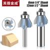 60 Degree 1/4 Shank 1/2 Shank Four-edge Bevel Cutter Industrial Grade Trimming Cutter Tungsten Steel Alloy Cutter Head Edge Banding Milling Cutter