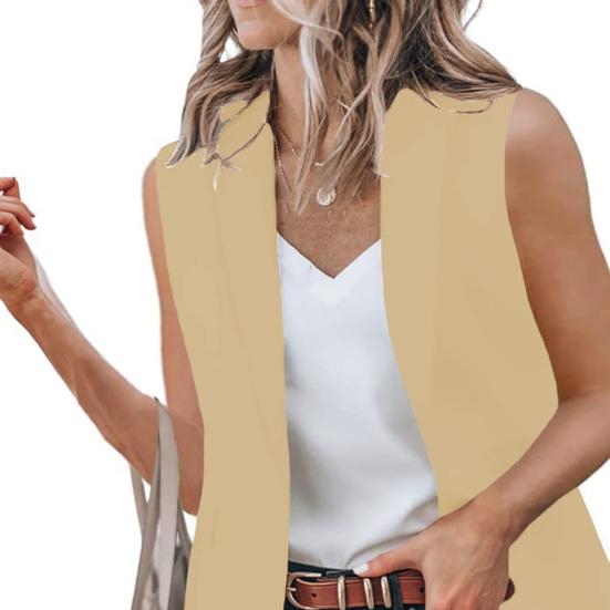 Длинный темпераментный женский жилет, шикарная деловая женская куртка на одной пуговице