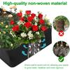 Rectangle Growing Bag Felt Planting Container Durable Planting Nursery Pot  Outdoor