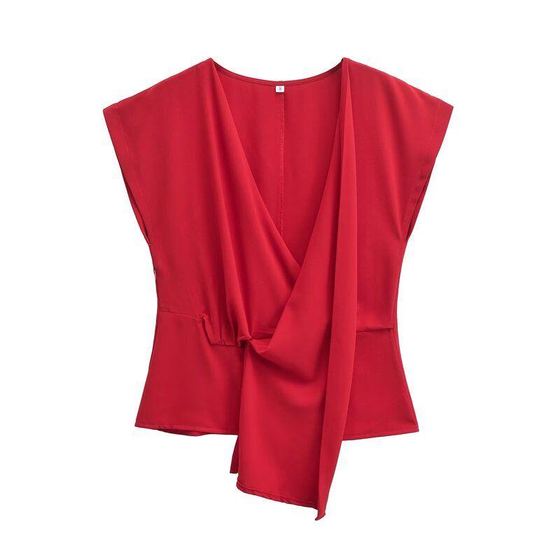 Fashion Style 2024 New Fall Women's Clothing Stylish Minimalist Easiest for Match Round Neck Sleeveless Tops 3055572