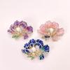 Enamel Peony Brooch Niche Premium High-End High-End Pearl Brooch Retro Pin Accessories Clothing Female Male