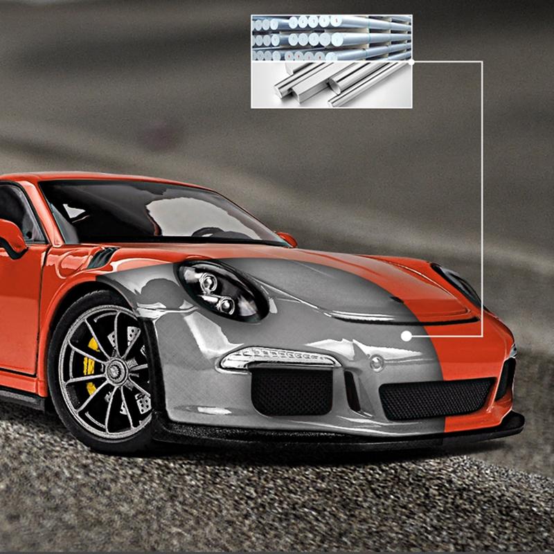 1/24 WELLY Porsche 911 GT3 RS, модель спортивного автомобиля из сплава, литая под давлением металлическая игрушка, модель гоночного автомобиля, коллекция высокой имитации, подарок для детей