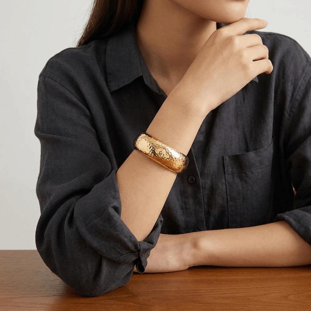 Chunky Metal Bracelet Zinc Zinc Zinc Alloy Wide Side Bangle Fashion Open Bangle Women